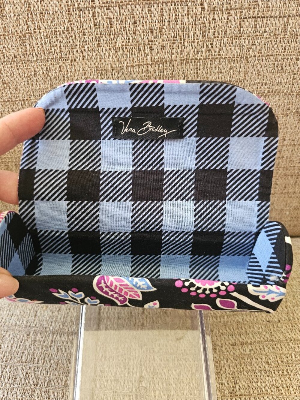 Vera Bradley Hard Clamshell Sunglass or Eyeglass Case – Floral & Ink Blue